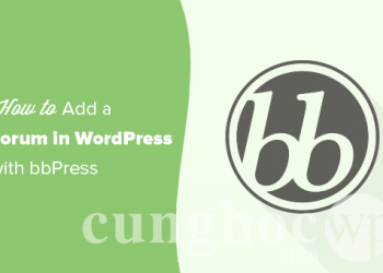 Hướng dẫn tạo diễn đàn trên WordPress bằng bbPress