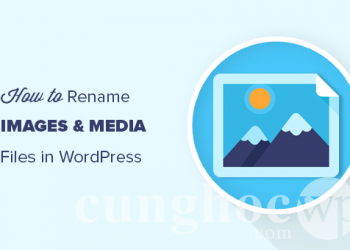 Cách đổi tên files ảnh và files media trong WordPress