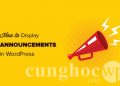 Cách hiện thị thông báo trên blog WordPress của bạn