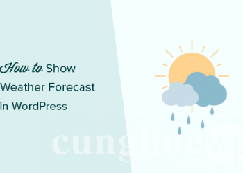 Cách hiển thị thông tin dự báo thời tiết trong WordPress