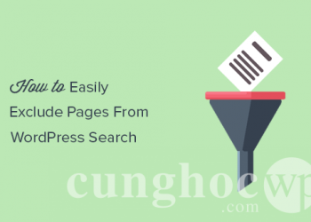 Cách loại trừ các trang (page) khỏi kết quả tìm kiếm WordPress
