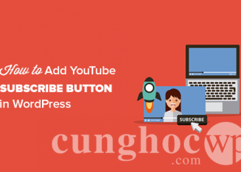 Cách thêm nút đăng ký kênh Youtube trong WordPress