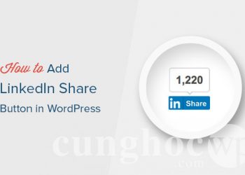 Cách thêm nút share chính thức của LinkedIn vào trong website WordPress