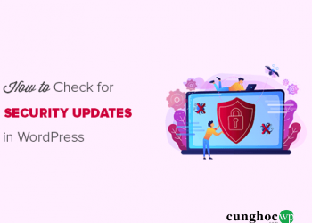 Hướng dẫn kiểm tra cập nhật bảo mật trong WordPress