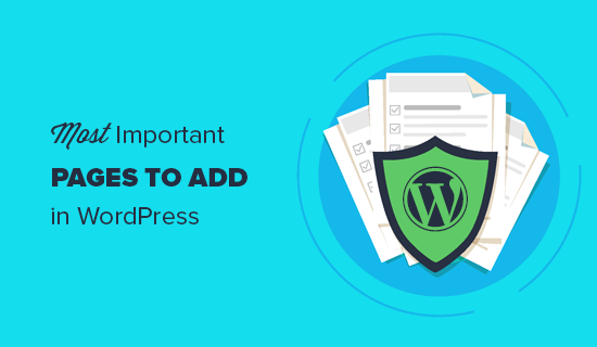 Important pages each WordPress site should have