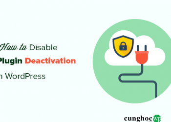 Cách ngăn khách hàng hủy kích hoạt (deactivate) Plugins trong WordPress