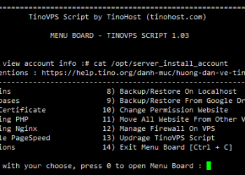 Hướng dẫn cài đặt TinoVPS Script trên CentOS 7