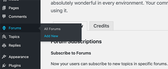 Add new forum