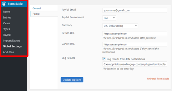 Set Up PayPal with Formidable Forms