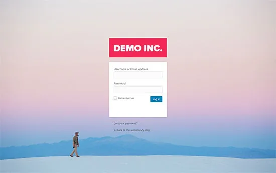 Trang đăng nhập WordPress tùy chỉnh với logo tùy chỉnh