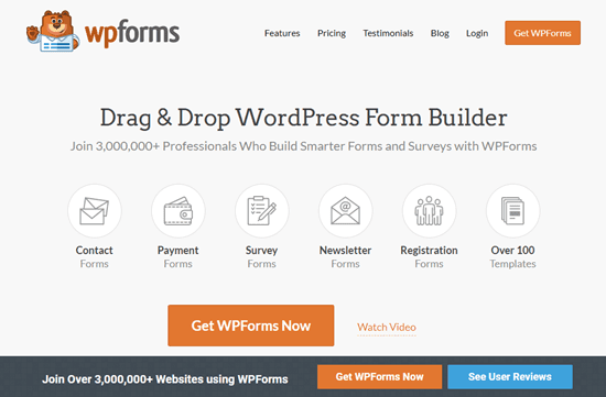 Trang web WPForms