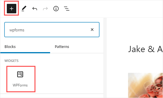 Thêm khối WPForms vào trang của bạn