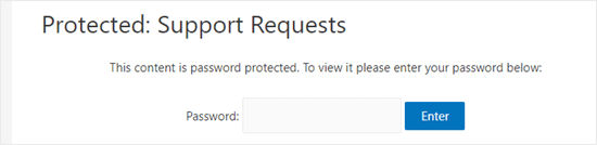 Trang WordPress hiện yêu cầu mật khẩu trước khi có thể xem nội dung